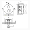 Gessi Goccia Встраиваемый термостат, подключение на 3/4”(внешние части), цвет: хром 33842#031