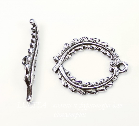 Замок тоггл из 2х частей Quest Beads "Лавровый венок" (цветантичное