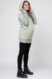 Утепленное худи для беременных и кормящих 10762 шалфей