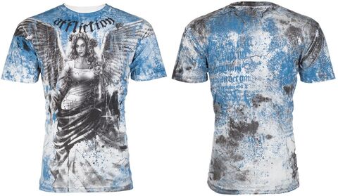 Affliction | Футболка мужская RELEASE Blue A751B перед и спина