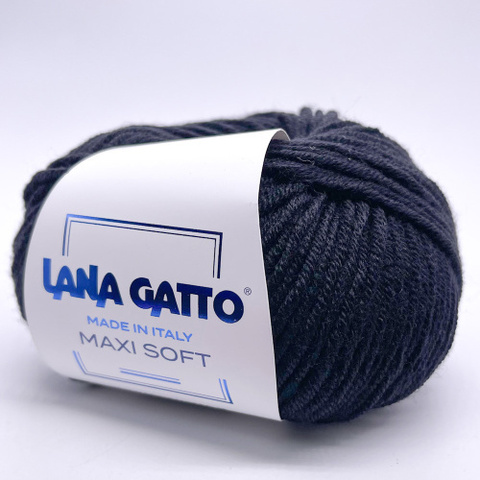Пряжа Lana Gatto Maxi Soft 10008 черный