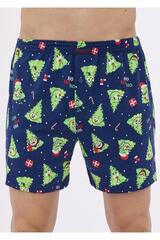 Свободные боксеры CORNETTE 001/011-14 CLASSIC_Темно-синий + зеленый