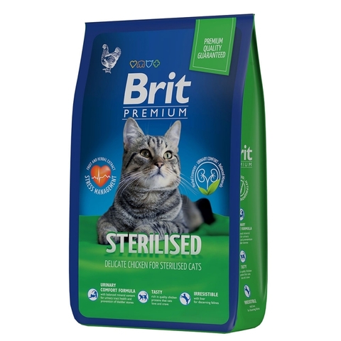 Brit Premium Cat Sterilized  с курицей 8 кг