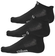 Носки теннисные Wilson No Show Sock 3P - black