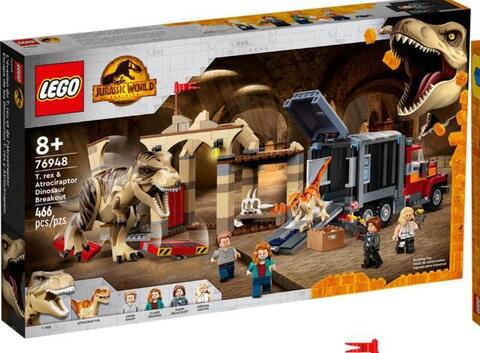 Lego konstruktor Jurassic World 76948 T. rex & Atrociraptor Dinosaur Breakout