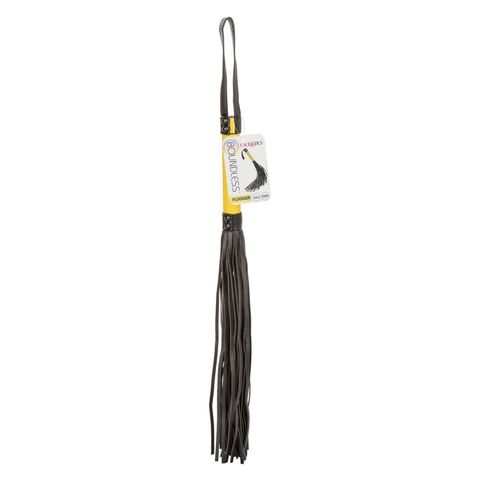 Черная плеть с желтой рукоятью Boundless Flogger - 69,25 см. - California Exotic Novelties Boundless SE-2702-07-1