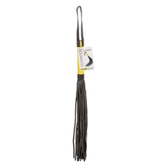 Черная плеть с желтой рукоятью Boundless Flogger - 69,25 см. - 