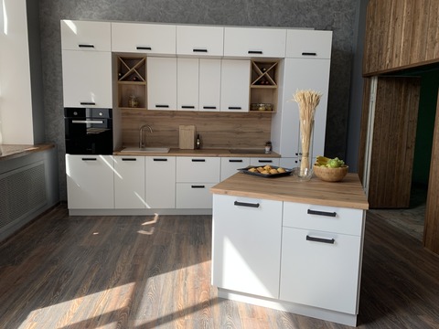 Кухня Ройс 3400 Белый соф
