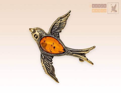 брошь Ласточка