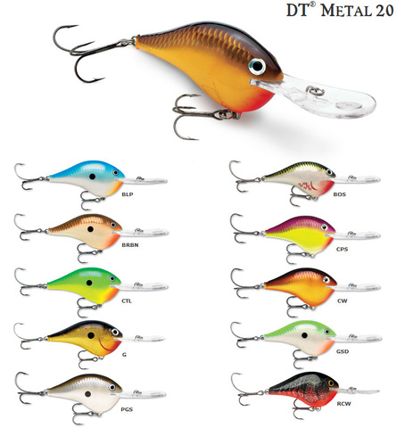 Воблер плавающий Rapala DT Metal SureSet DTMSS20-BOS (до 6 м, 7 см 25 гр)