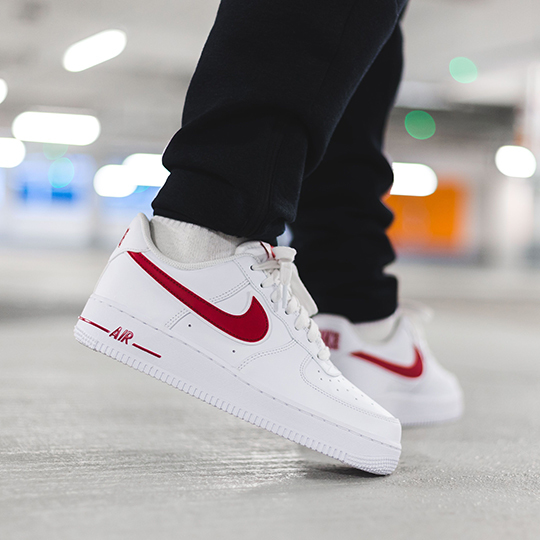 red swoosh air force ones