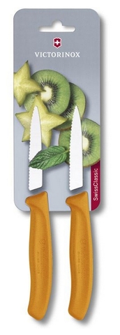 Набор ножей кухонных Victorinox Swiss Classic (6.7636.L119B) компл.:2шт оранжевый блистер