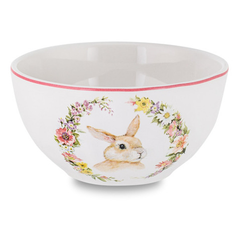 Салатник порционный 15см Certified Int Весенний сад Кролик взгляд направо
