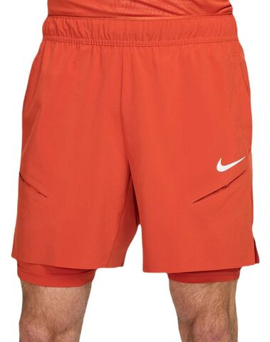 Теннисные шорты Nike Court Dri-Fit Slam RG 2-in1 Shorts - rust factor/white