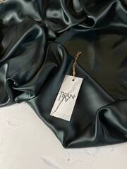 Однотонная подкладочная вискоза (100%вискоза, Темный изумруд в полумраке, 140, 90 гр/м2)