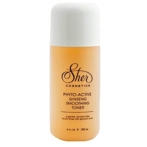 Sher Cosmetics: Фито-активный тоник для лица (Phyto-Active Ginseng Smoothing Toner), 180мл