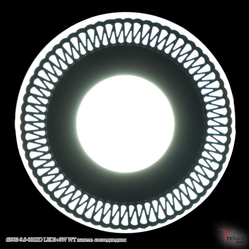Панель светодиодная Встраиваемая 63903-9.0-001RD LED3+3W WT по кругу белое свечение без Пульта