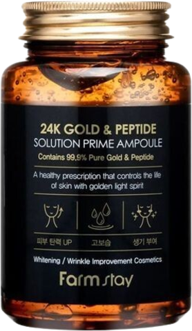Farmstay 24K Gold & Peptide Solution Prime Ampoule Омолаживающая сыворотка с золотом и пептидами