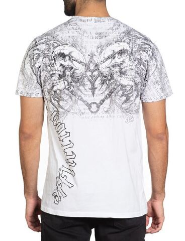 Affliction | Футболка мужская COLLAPSE WHITE A26368WH сзади