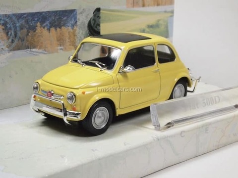 Fiat 500 D yellow Cararama 1:43