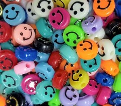 Бусины смайлики, р. 10х4 мм, 50 гр