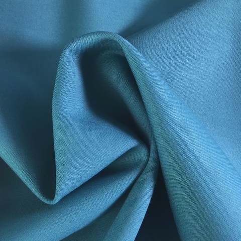 Ткань костюмно-плательная ткань цвет морской 3224