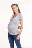 Блузка для беременных 11492 серый меланж