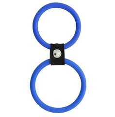 Синее двойное эрекционное кольцо Dual Rings Blue - 