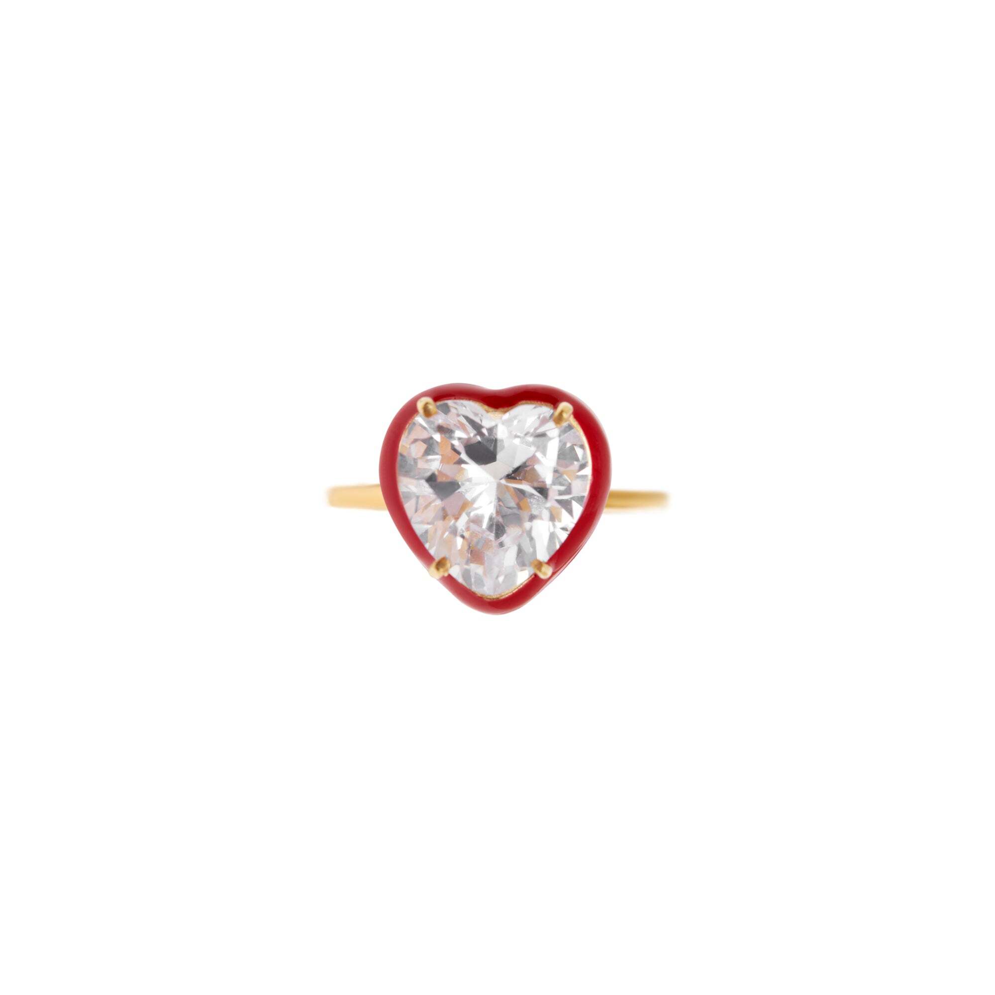 VIVA LA VIKA Кольцо Heart Macaroon Ring – Strawberry viva la vika кольцо square macaroon ring – caramel
