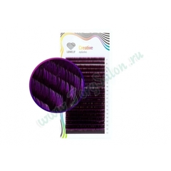 Ресницы двухтоновые темно-фиолетовые (20 линий), МИКС, Lovely