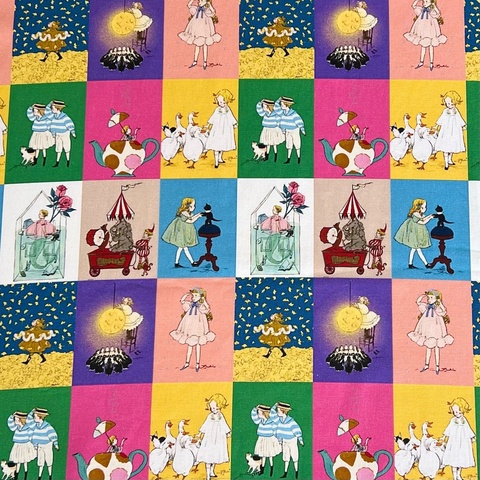 КУПОН 60/110 см, ДЕТСТВО, КАРТИНКИ, ГУСИ - 100% хлопок