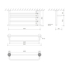 Decor Walther 0531860 Decor Walther Basic KHT Полотенцедержатель 50x23см, цвет: черный матовый