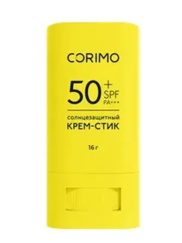 Corimo Солнцезащитный Крем-стик Увлажняющий SPF 50+ с гиалуроновой кислотой 16г (Ю. Корея)