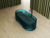 Abber AT9708Aquamarin прозрачная ванна из полиэфирной смолы 170x75x55
