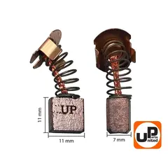 Щетка графитовая UNITED PARTS 7х11х11мм для MAKITA СВ-441 (аналог 194435-6) (10шт) 90-0788
