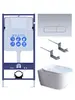 Aquatek SET Aquatek ПОЛАРИС-01-014 4в1 SET Aquatek ПОЛАРИС (рама Aquatek Standard INS-0000012+унитаз ПОЛАРИС AQ0700-01 с тонким сиденьем soft-close+ крепеж KKI-0000002 +панель KDI-0000014)