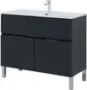 Aquanet 277555 Тумба Алвита new 100 напольная 1 ящ., 2 дв.цв.антрацит (277555)