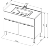 Aquanet 277555 Тумба Алвита new 100 напольная 1 ящ., 2 дв.цв.антрацит (277555)