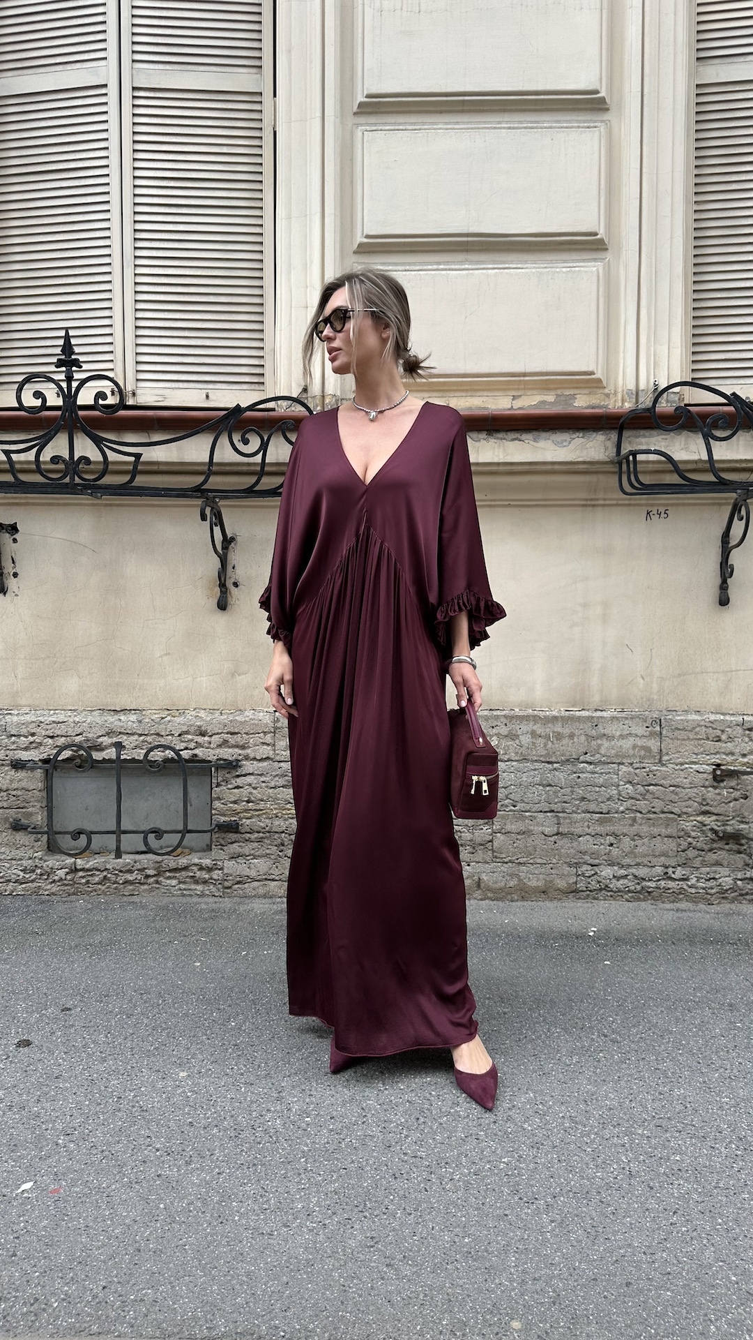 Платье в стиле oversize из струящейся вискозы