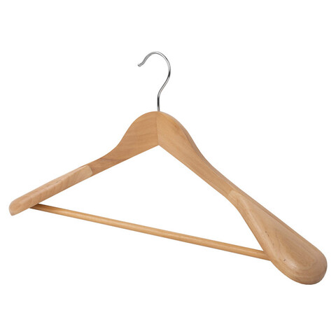 Вешалка, плечики BERGA, материал: дерево, крючок: сталь, цвет: естественный