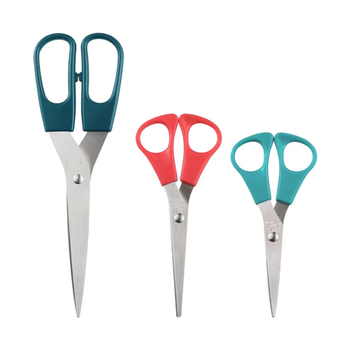Набор ножниц Clinge, в наборе - 3 шт., разноцветные, материал: нержавеющая сталь, полипропилен