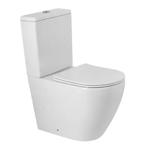 BelBagno BB2141CPR/SC SFERA-R Чаша унитаза безободкового с сиденьем дюропласт soft close P-trap, BB2141CPR/SC