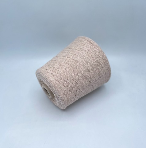 Бобинная пряжа (пр.Италия),art-Souple 1500м/100гр. 58% Хлопок, 10% Кашемир, 32% Полиэстер, цвет-Крем(371/235), арт.35056