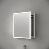 SC8060 Зеркальный шкаф для ванной комнаты из алюминия SANCOS Evoke 600x700х136 мм, с LED подсветкой