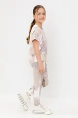 брюки  для девочки  КР 4074/бежевый,фактура земли к559