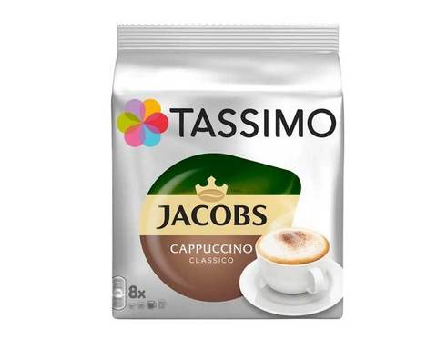 Кофе в капсулах Jacobs Cappuccino Classico, 8 капсул для кофемашин Tassimo