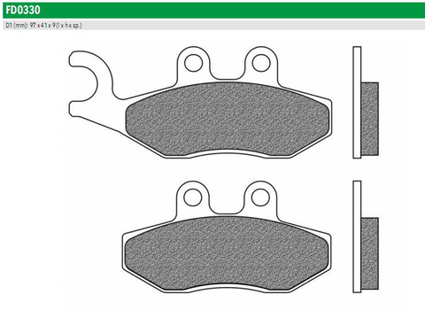 FD0330BE Тормозные колодки дисковые мото SCOOTER ELITE ORGANIC  (FDB2142)  NEWFREN