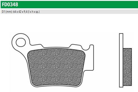 FD0348BD Тормозные колодки дисковые мото OFFROAD DIRT ORGANIC (FDB2165SG)   NEWFREN
