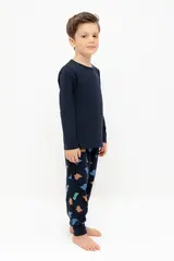 пижама  для мальчика  К 1606/индиго,цветные мини дино