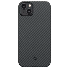 Чехол из арамидного волокна с поддержкой MagSafe PITAKA MagEZ Case 4 600D для iPhone 15 Plus, Black / Grey Twill (Cаржевое переплетение)